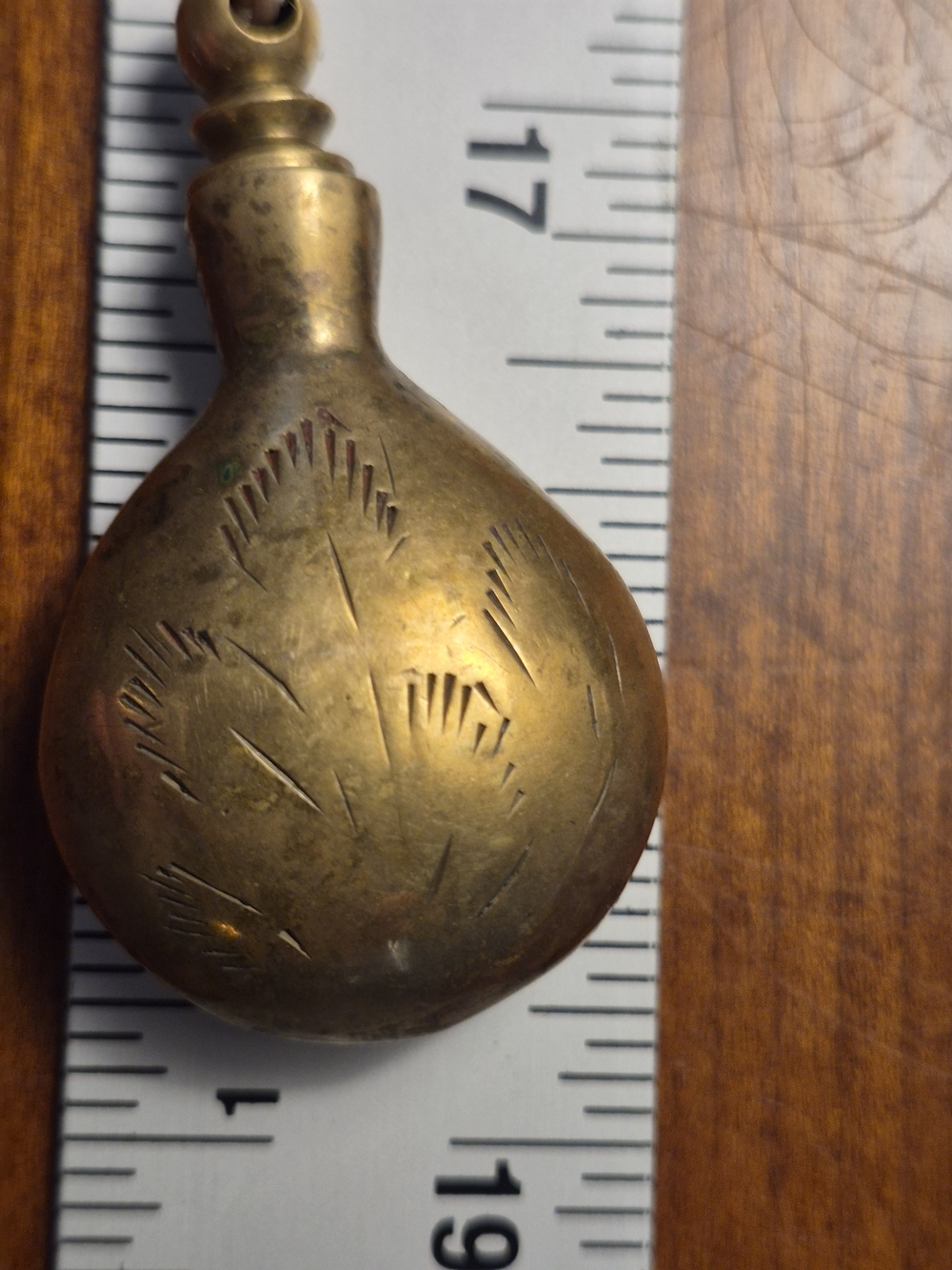Vintage Brass Round Perfume Pendant Necklace - Picture 3 of 8